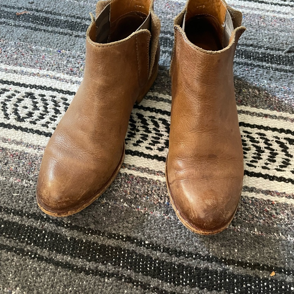 Korkease Taupe Leather Chelsea Ankle Boots 6.5 or 37